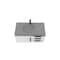 Castello Usa Thames 36-inch White Vanity Set with Gray Top and Black Handles CB-MC-36W-BL-20146-GR - alternate 4